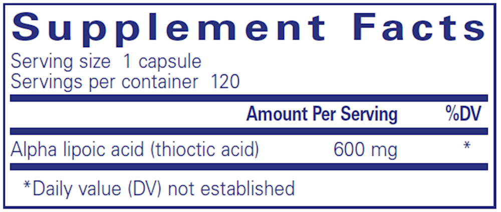 Product image for Alpha Lipoic Acid 600mg.