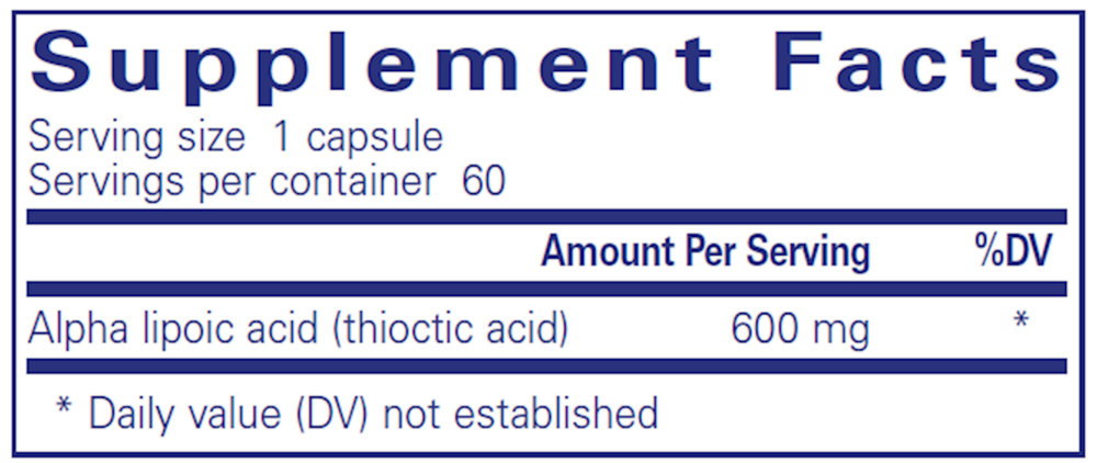 Product image for Alpha Lipoic Acid 600mg.