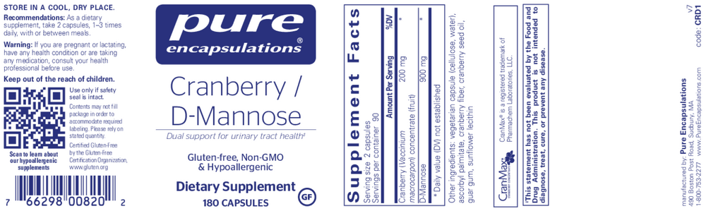 Product image for Cranberry/D-Mannose.