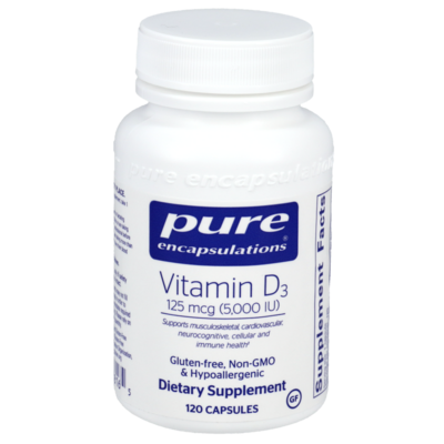 Vitamin D3  125mcg (5,000IU) 120 capsules