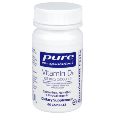 Vitamin D3  125mcg (5,000IU) 60 capsules