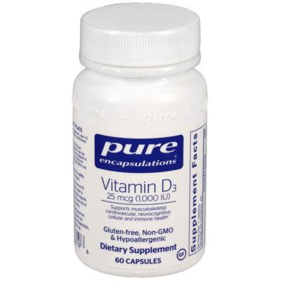 Vitamin D3  25mcg (1,000IU) 60 capsules