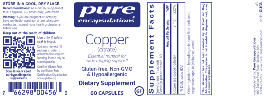 Product image for Copper (Citrate).