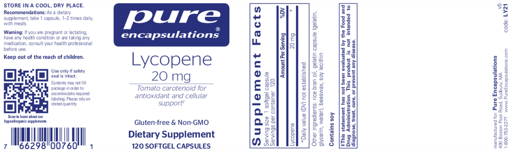 Product image for Lycopene 20mg.