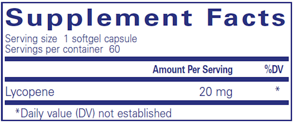 Product image for Lycopene 20mg.