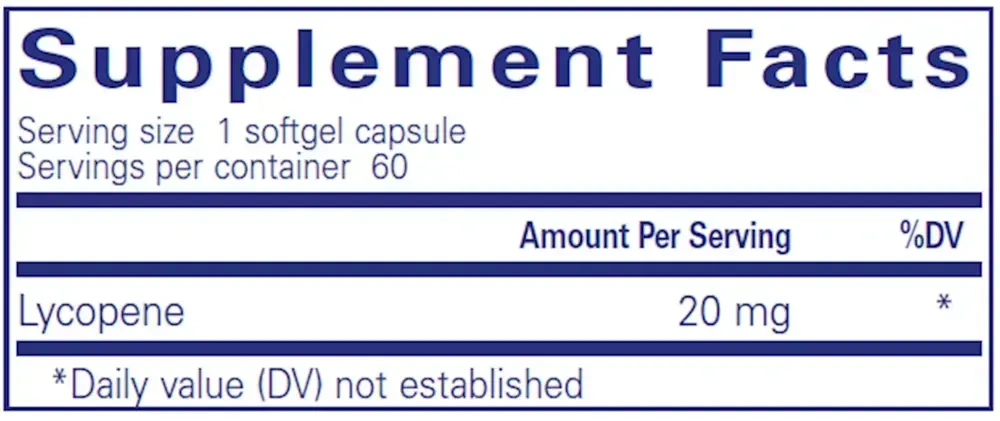 Product image for Lycopene 20mg.