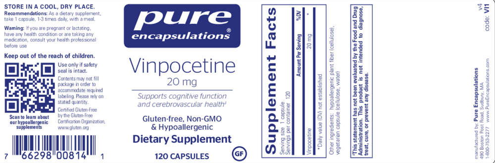 Product image for Vinpocetine 20mg.