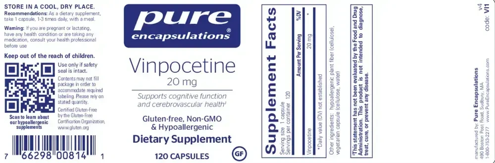Product image for Vinpocetine 20mg.