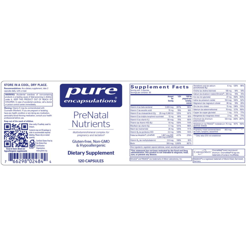 Product image for PreNatal Nutrients.