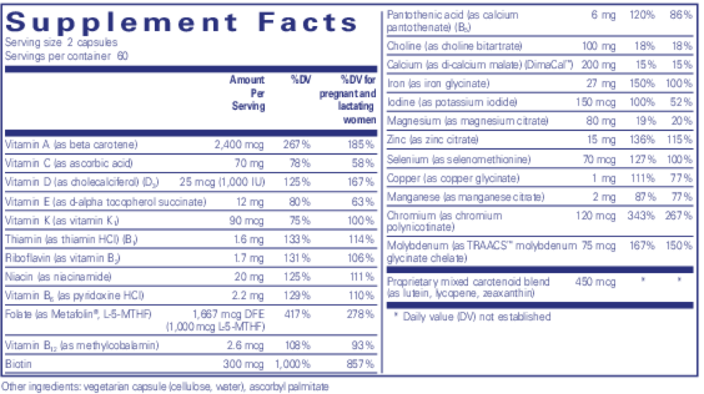 Product image for PreNatal Nutrients.