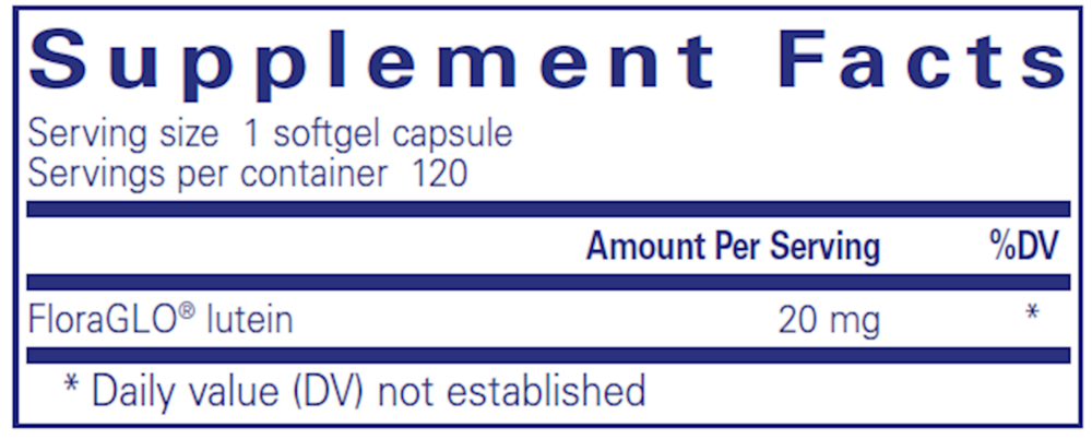 Product image for Lutein 20mg.