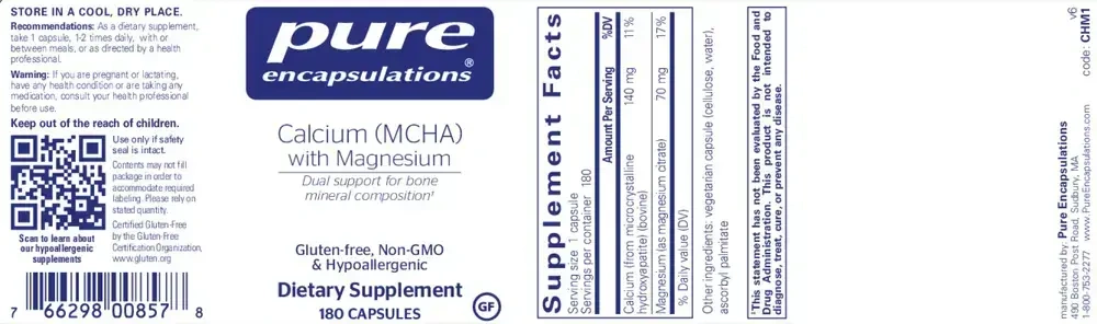 Product image for Calcium (MCHA) With Mag.