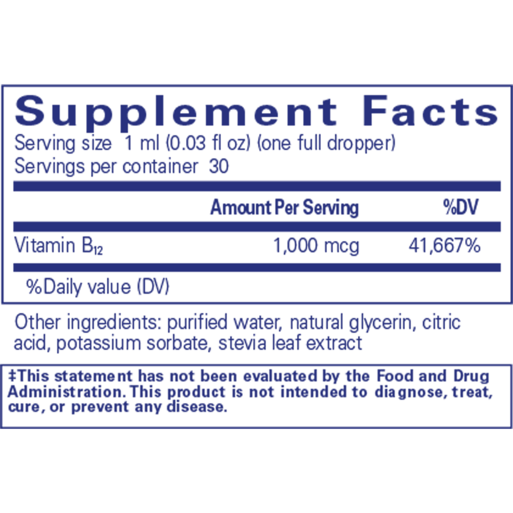 Product image for B12 Liquid.