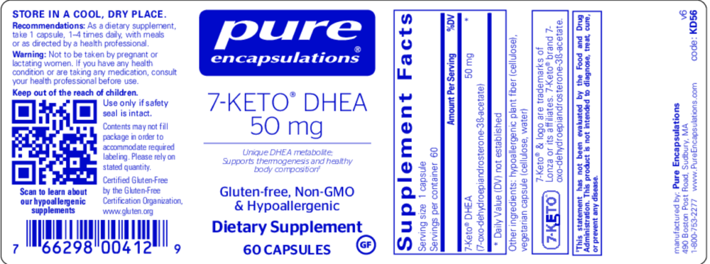 Product image for 7-Keto DHEA 50mg.