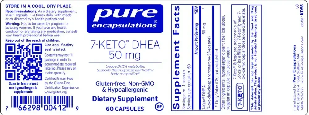 Product image for 7-Keto DHEA 50mg.