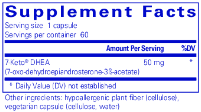 Product image for 7-Keto DHEA 50mg.