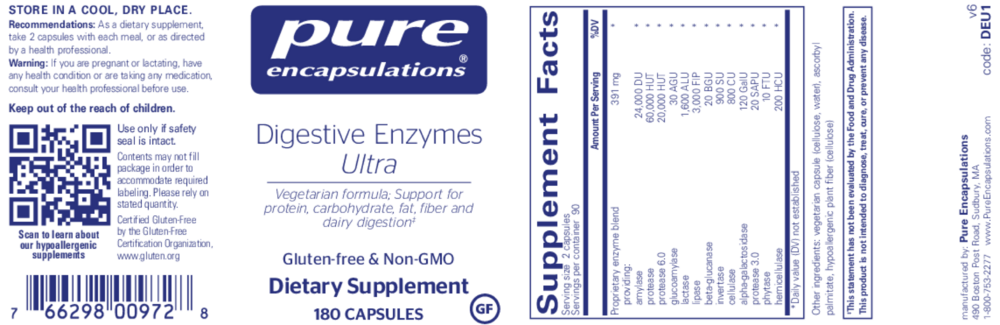 Product image for Digestive Enzymes Ultra.