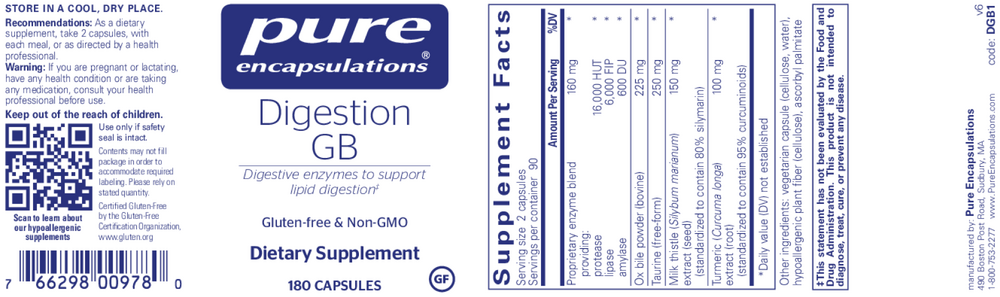 Product image for Digestion GB.