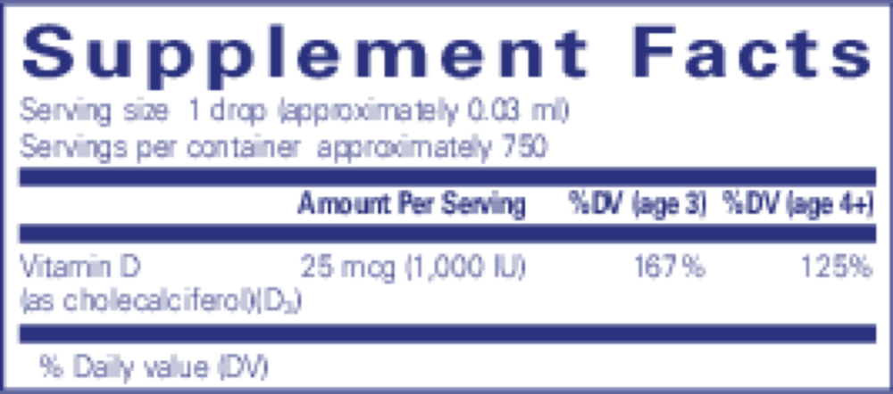 Product image for Vitamin D3 Liquid.