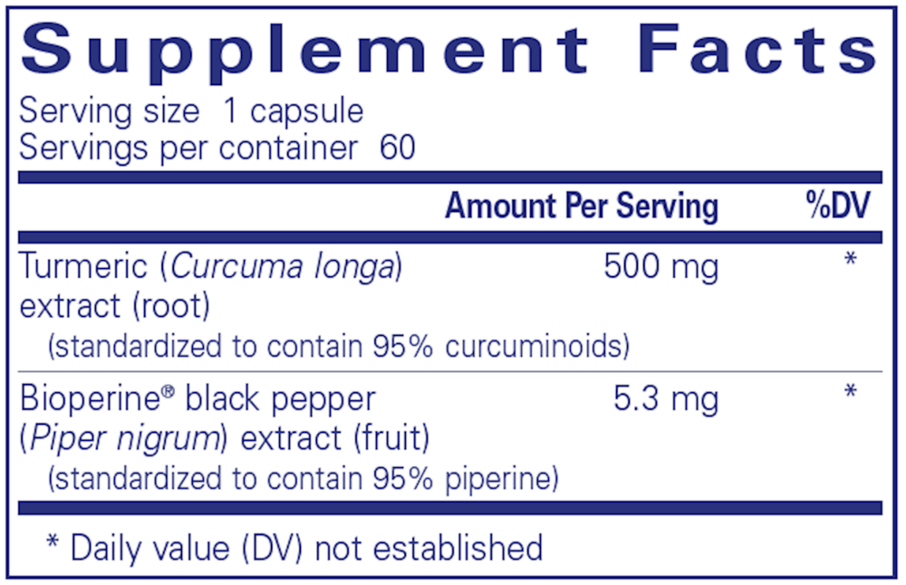 Product image for Curcumin 500 w/Bioperine.