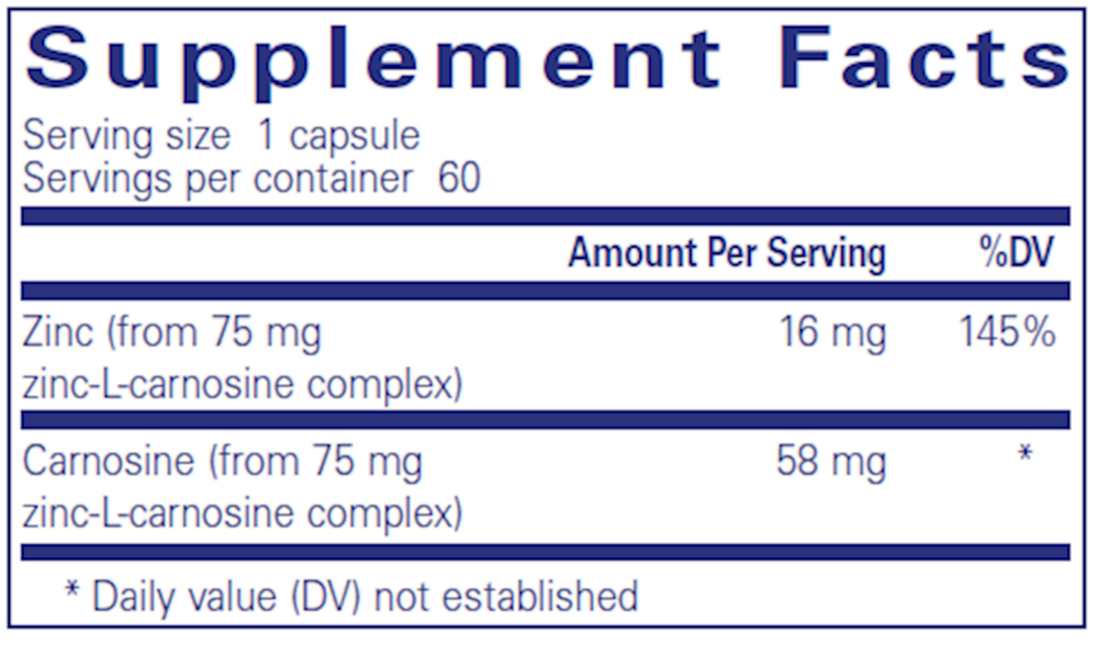 Product image for Peptic-Care Zinc-L-Carnosine*.