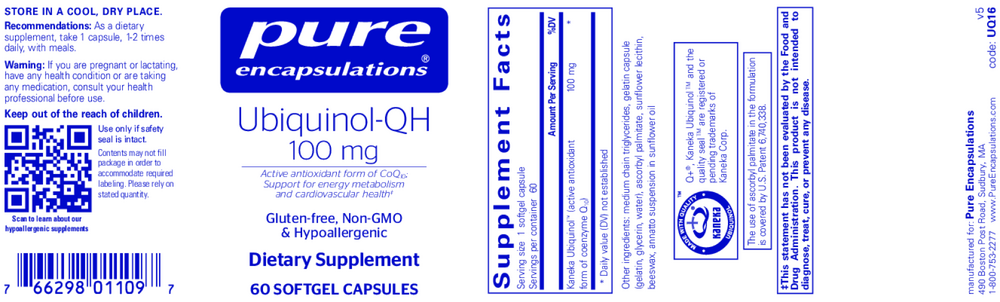 Product image for Ubiquinol-QH 100mg.