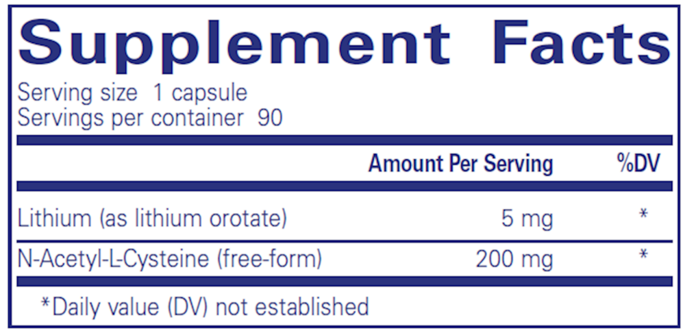 Product image for Lithium (Orotate) 5mg.