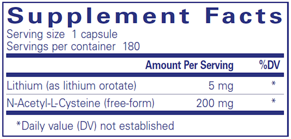 Product image for Lithium (Orotate) 5mg.