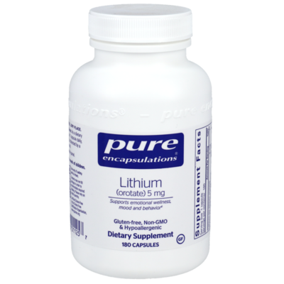 Lithium (Orotate) 5mg 180 capsules