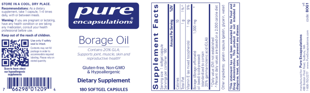 Product image for Borage Oil.