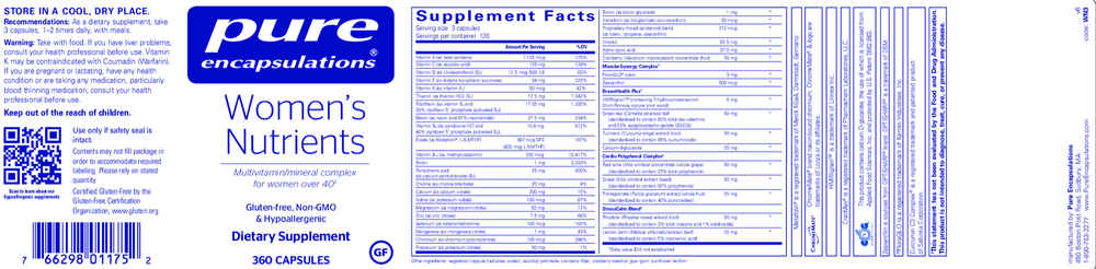 Product image for Women's Nutrients 40+.