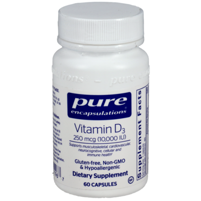 Vitamin D3  250mcg (10,000IU) 60 capsules