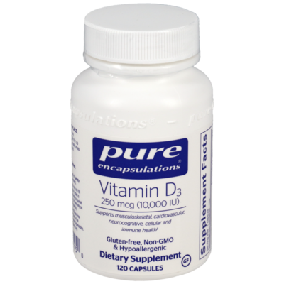 Vitamin D3  250mcg (10,000IU) 120 capsules