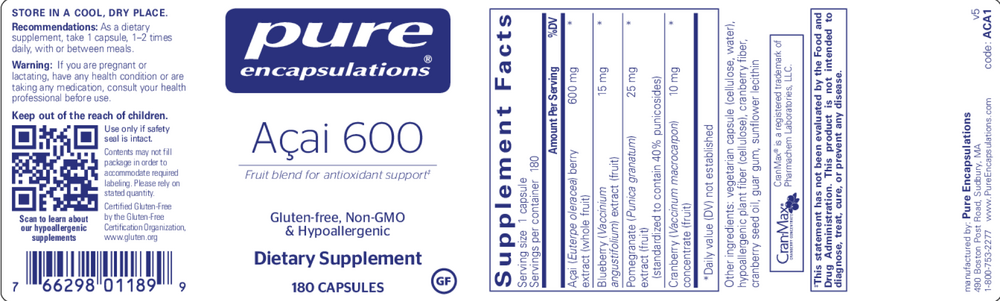 Product image for Acai 600.