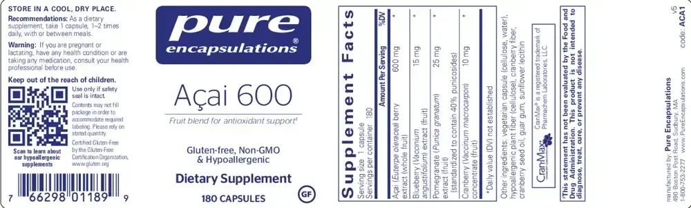 Product image for Acai 600.