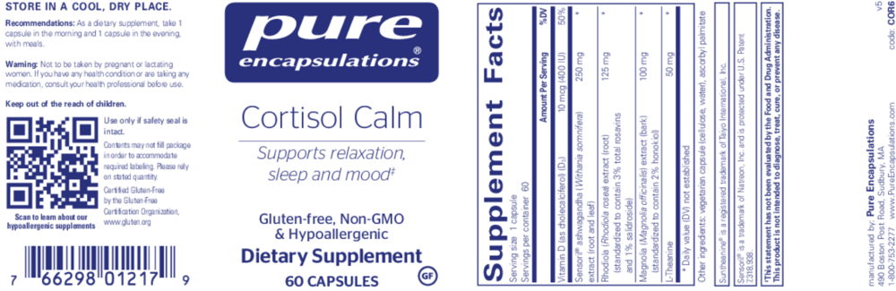 Product image for Cortisol Calm*.