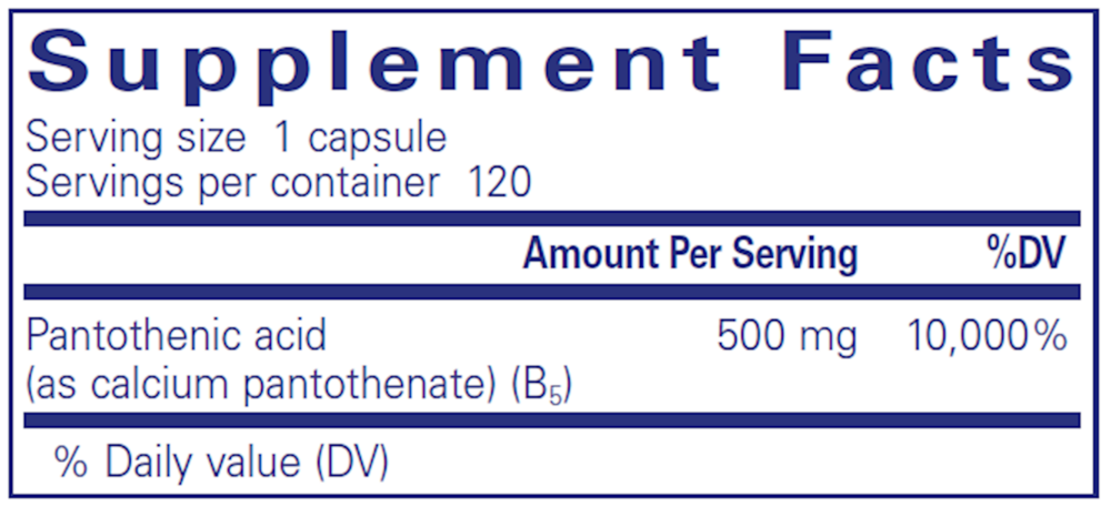 Product image for Pantothenic Acid.