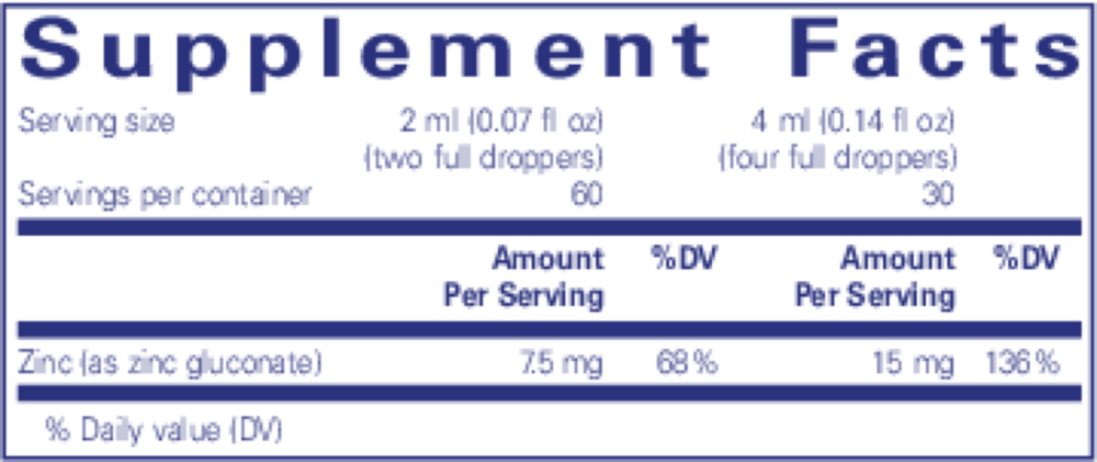 Product image for Zinc Liquid 15mg.
