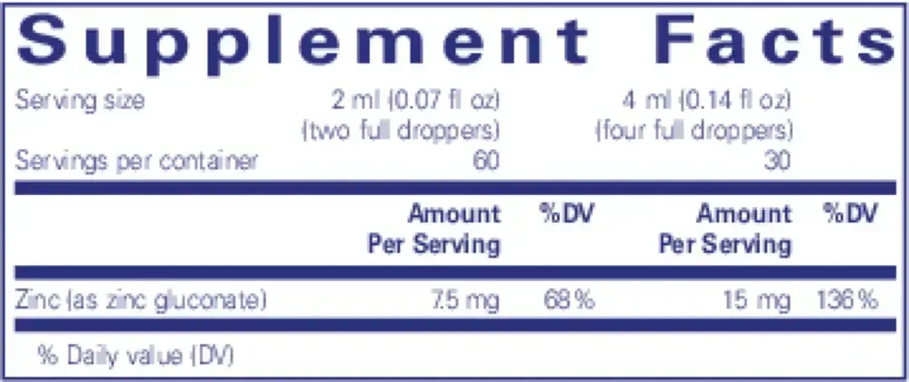 Product image for Zinc Liquid 15mg.