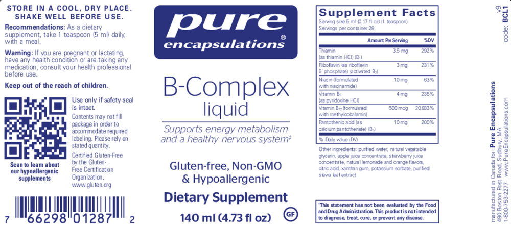 Product image for B-Complex Liquid.