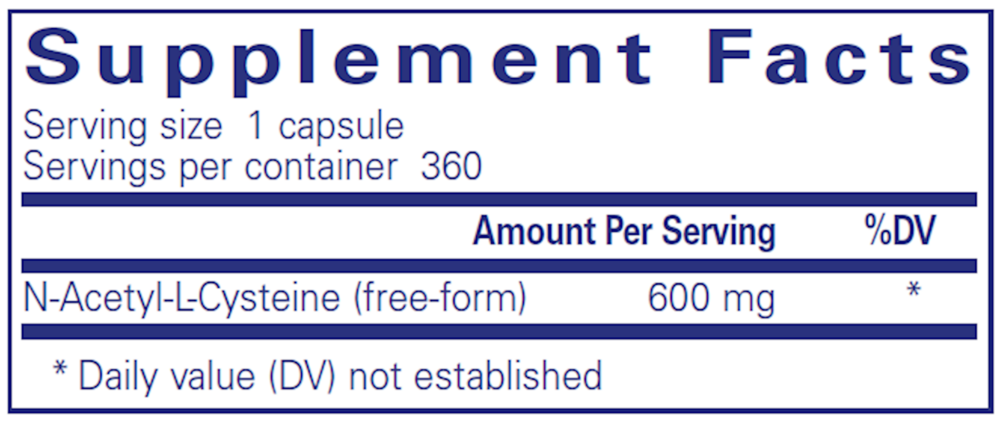 Product image for NAC 600mg.