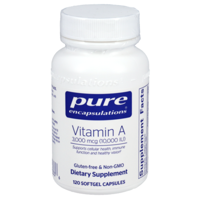 Vitamin A 3,000mcg (10,000IU) 120 Softgel Capsules