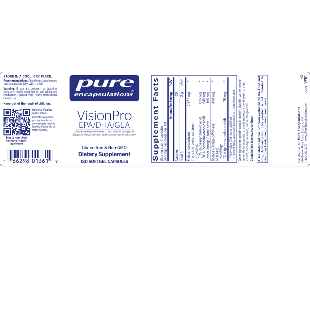 Product image for VisionPro EPA/DHA/GLA*.