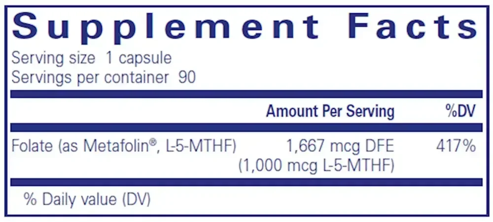 Product image for Folate 1000.