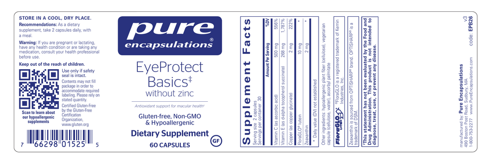 Product image for Eye Protect Basics w/o zinc*.