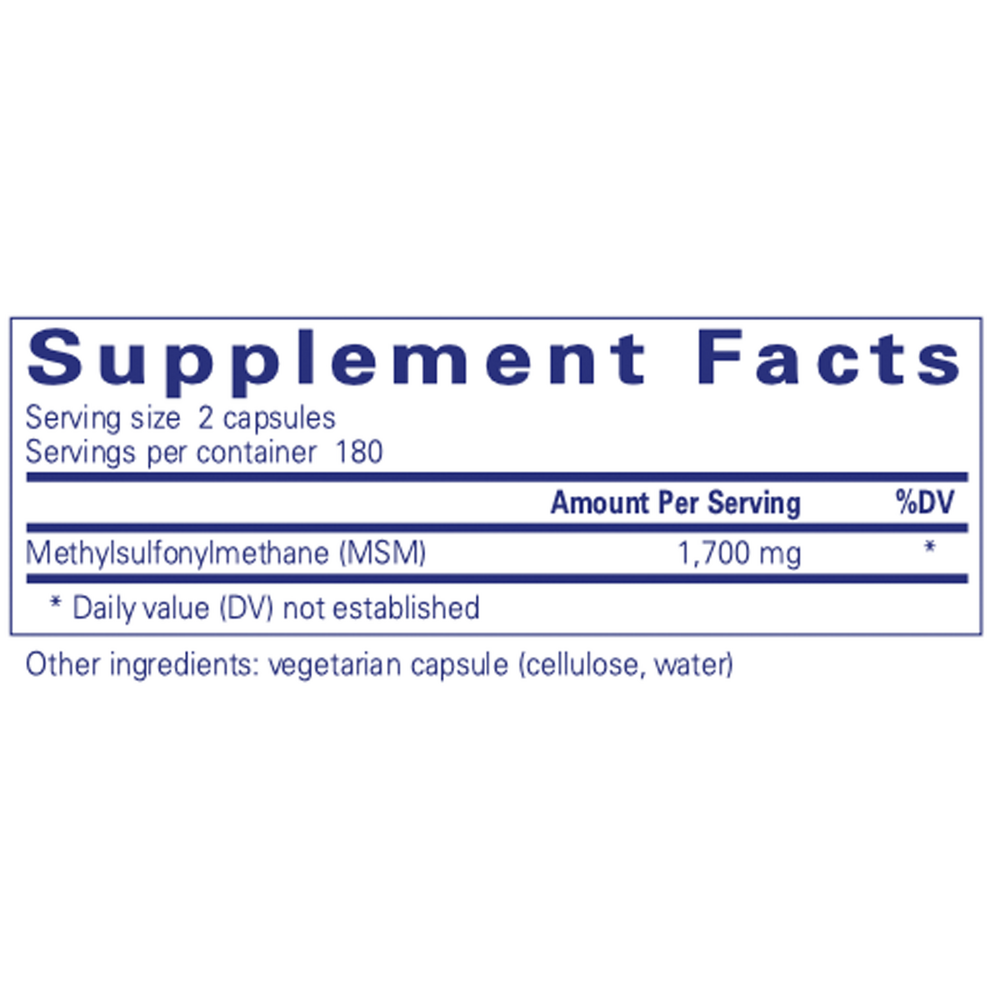 Product image for MSM Capsules.