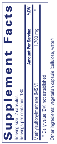 Product image for MSM Capsules.