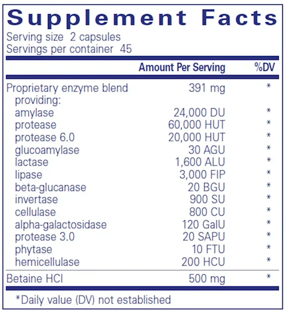 Product image for Digestive Enzymes Ultra w/ Betaine.
