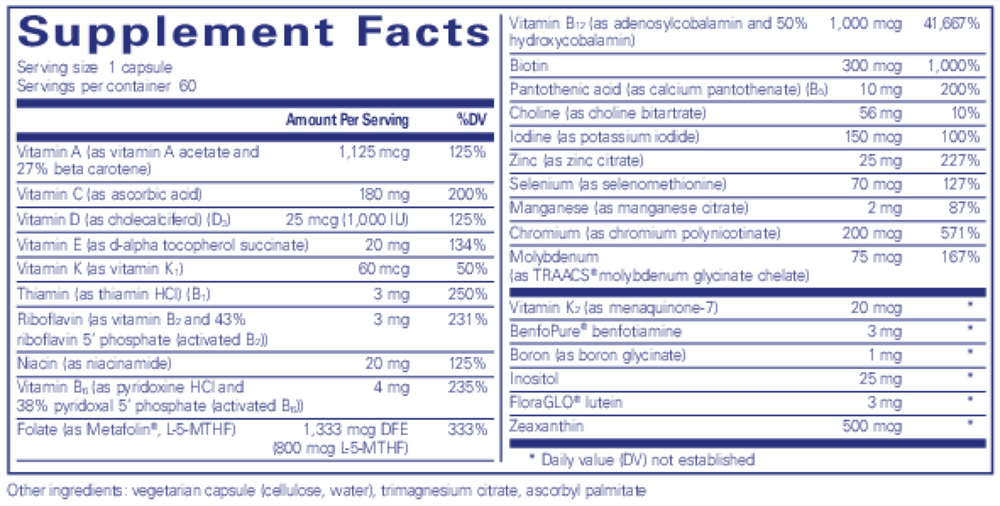 Product image for PureGenomics® Multivitamin.