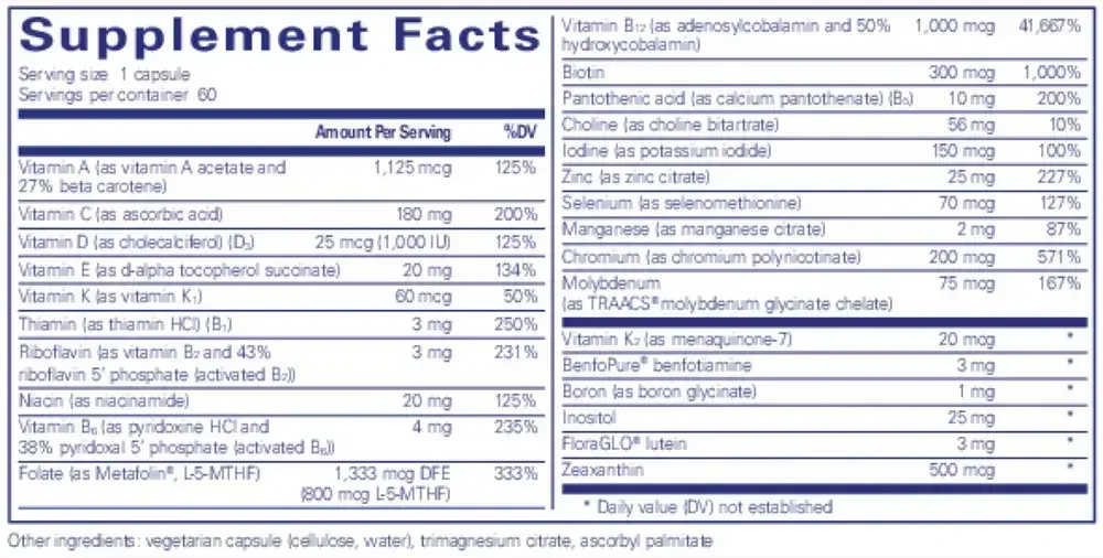 Product image for PureGenomics® Multivitamin.